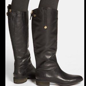 Sam Edelman Penny Black Leather Boots size 8
